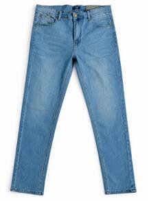 Jeans de Hombre Rectos Lavado Ligero Pantalones de Mezclilla Slim Fit Elásticos Estilo Casual Moderno Transpirables para Uso Diario Versátiles - Azul - Ver 4