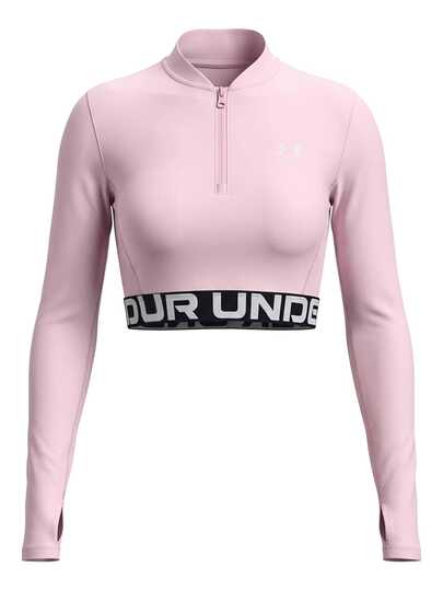 Under Armour HeatGear Women's 1/4 Zip Long Sleeve Sweatshirts Pink