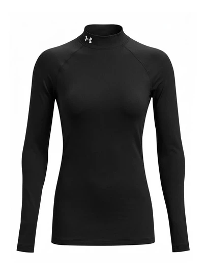 Under Armour ColdGear Women's Mock Neck Long Sleeve Shirt Black