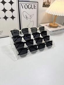 1个3-6层多功能眼镜展示架，时尚眼镜收纳盒，透明眼镜架，时尚眼镜展示台，眼镜展示架，时尚眼镜收纳盒，粉色眼镜框，透明防蓝光眼镜展示架，男士时尚眼镜展示道具 - 無色 - 查看 4