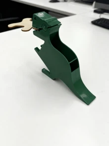 Madebyblanc 1 Peça Suporte de Recado em Formato de Dinossauro Fofo, Caixa de Recado de Mesa, Dinossauro Verde Vertical, Suporte de Caneta, Ornamento Criativo, Caixa de Cartão de Visita de Alto Valor, Ideal para Mesa de Escritório, Recepção de Empresa, Perfeito para Presente - Multicolorido - Visão 3