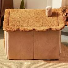 Foldable Pet Bed House, Suitable For Cats & Dogs, Washable Comfortable Warm Puppy Cave Sofa - Multicolor - View 7