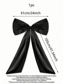 1 件巨型粉色蝴蝶结墙饰 - 大型优质涤纶面料丝带领带，易于悬挂，适合生日派对、婚礼、单身派对、新娘送礼会照片背景 - 粉色、黑色和白色 - 多功能派对和家居装饰、房间装饰 - 彩色 - 查看 11