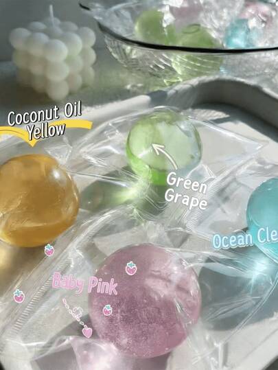 MINKOJA 1个/2个彩色挤压球：柔软、慢回弹橡胶玩具——非常适合办公桌摆设、收藏，也是生日、节日和圣诞节的理想礼物，适合任何场合。