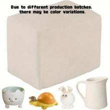 500g 1.1lb Đất sét mềm, đất sét nặn, đất sét gốm, đất sét điêu khắc, đất sét thủ công cho học sinh, đất sét vàng không cần nung, đất sét trắng, đất sét làm gốm, đất sét trắng tự nhiên đặc biệt, đất sét tự khô, đất sét nặn đa năng, đất sét nặn cho người lớn, đất sét điêu khắc, đất sét nghệ thuật gốm sứ, đồ thủ công tự làm. - 500g 1,1lb - Xem 12