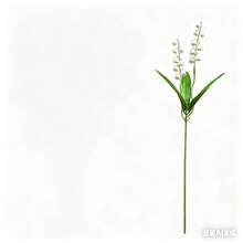 铃兰枝条仿真花，铃兰塑料花，户外新娘婚礼捧花，适用于家居花园派对婚礼装饰 - 白色 - 查看 7