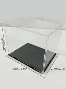 Collectible Display Box, Assembleable Transparent Acrylic Box, Alternative To Glass Box, Used For Displaying Figurines, Home Storage And Organizing Toys - Black - View 11