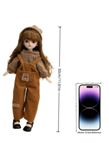 1PC Ball Jointed Doll BJD Princess SD Doll Realistic Skin Synthetic Wigs Luxury Dress Up Collectible Art Doll Birthday Gift For Collection Display Party Christmas - Multicolor - View 6
