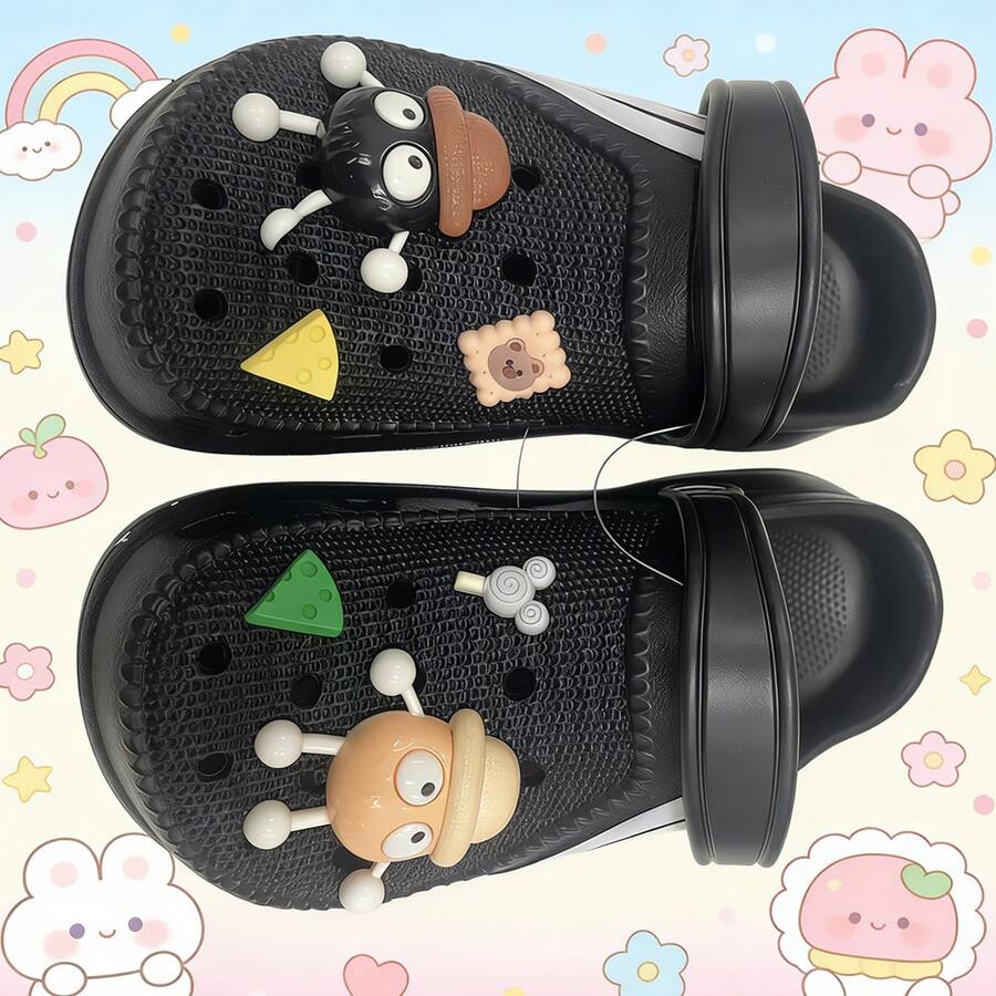 Zapatillas antideslizantes de EVA para mujeres, diseño de dibujos animados ligero y duradero