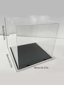 Collectible Display Box, Assembleable Transparent Acrylic Box, Alternative To Glass Box, Used For Displaying Figurines, Home Storage And Organizing Toys - Black - View 19