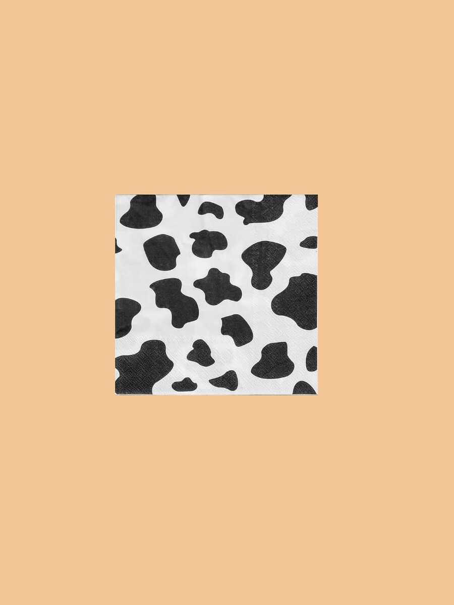 20pcs Cow Pattern Disposable Napkin,Christmas - one size fits all - View 1