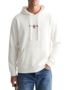 Men's Hoodie White - Ecru - View 3