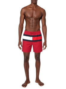 Flag Men's Swimshorts Red - Raspberry Juice - View 3