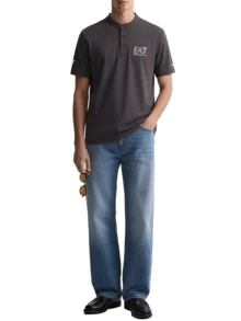 EA7 Men's Polo Shirt Black - Black - View 5