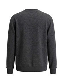 Badge Terry Men's Crew Neck Sweatshirt Black - Black Htr - Visa 2