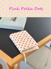 Muroi Mono 1 pieza 5 estilos de cubiertas de libros de tela multicolor, estilo Ins fresco con lunares y rayas, fundas de libros de algodón coloridas y lindas, adecuadas para libros de tamaño A5, protección de libros - Multicolor - Ver 5