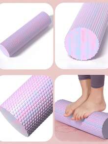 1 Buah Roller Pijat Busa Padat Kepadatan Tinggi, Untuk Pijat Jaringan Dalam Otot Punggung dan Kaki - Roller Busa - Alat Pijat Jaringan Dalam Kepadatan Sedang untuk Pijat Otot dan Pelepasan Myofascial - MultiWarna - View 8