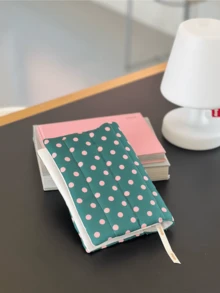 Muroi Mono 1 pieza 5 estilos de cubiertas de libros de tela multicolor, estilo Ins fresco con lunares y rayas, fundas de libros de algodón coloridas y lindas, adecuadas para libros de tamaño A5, protección de libros - Multicolor - Ver 4