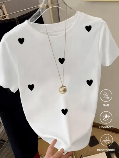 Camiseta de manga corta de moda para primavera y verano de 2026, hecha en México, 180 gramos. Estampado de dibujos animados, modelo de pareja, apta para uso interior o exterior. Cuello redondo, unisex, ideal para oficina y ocio. Paquete de una pieza.