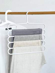 10-Piece Multi-Functional Five-Layer Plastic Scarf Rack Storage Rack, Anti-Slip Scarf Tie Display Rack, Festival Decoration, Room Decoration, Home Decoration, Bedroom Decoration, Mother's Day Gift, Gift For Mom, Suitable For Use In Laundry Room - White - View 6