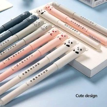 Bộ 60 bút gel xóa được 0.35mm, bao gồm 4 bút, 50 ruột bút và 6 cục tẩy, có các màu đen/xanh dương/đỏ, thích hợp cho kỳ thi, họa tiết động vật dễ thương, phù hợp cho việc học tập, văn phòng phẩm, đồ dùng cần thiết cho năm học mới. - Bộ - Xem 5
