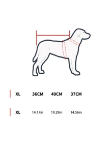 小型犬冬季服装，带胸背带，宠物保暖加厚外套 - 寶藍色 - 查看 3