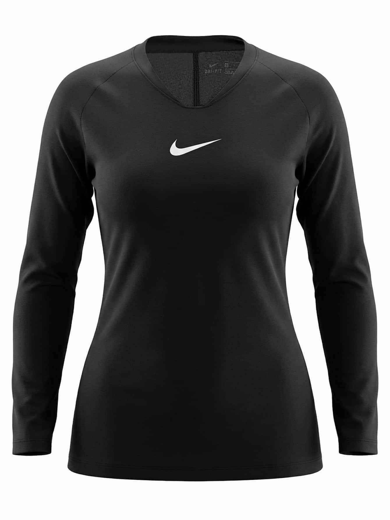 Nike Park First Women's Dri Fit Long Sleeve Shirt Black - Black White - View 1