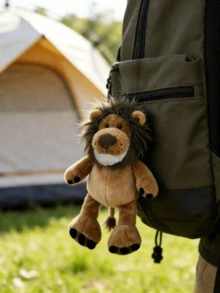 POKOJA LAND Portachiavi peluche a forma di animali della giungla, giraffa, leone, elefante, scimmia in varie forme di animali, ciondolo a forma di piccoli animali realistici, decorazione per zaino, regalo per il compleanno dei bambini e per le feste, regalo perfetto per gli amanti degli animali - Multicolore - Visualizzare 8