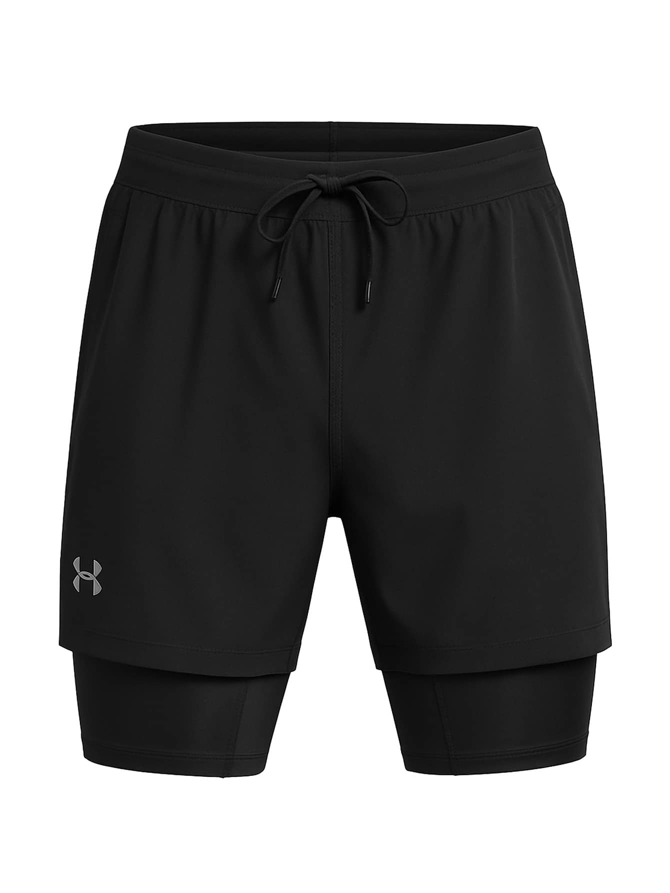Under Armour Launch Men's Running Shorts Black - Black / Black / Reflective - View 1