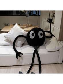 One Piece Of Soft, Black Charcoal Ball Stuffed Animal Toy, Funny Decorative Animal Toy, Decorative Pillow And Cushion For Home And Sofa, Christmas And Thanksgiving Gift - Multicolor - View 8