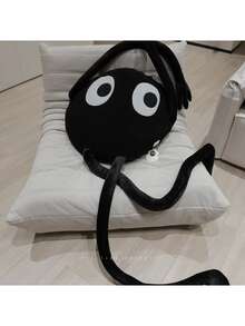 One Piece Of Soft, Black Charcoal Ball Stuffed Animal Toy, Funny Decorative Animal Toy, Decorative Pillow And Cushion For Home And Sofa, Christmas And Thanksgiving Gift - Multicolor - View 6