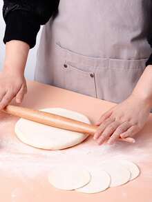 1 Set Of Wooden Rolling Pin For Modern Pasta Machine - Brown - View 3