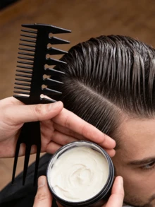 2/3pcs Set Of Texture Comb, Increased Volume Wide Tooth Hair Comb, Fluffy Wide Tooth Curly Hair Comb, Men'S Texture Styling Comb Increased Volume, Double-Sided Tail Wide Tooth Texture Comb, Unisex Hair Styling Tool - Black - View 2