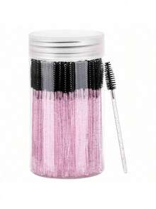 Bộ 200/100/50 cọ chải mi, cọ chải mascara (có hộp đựng), cọ chải lông mày dùng một lần, cọ nối mi, cọ chải lông mày, cọ thoa dầu thầu dầu (dạng bột pha lê), quà tặng kèm theo. - màu đen - Xem 5