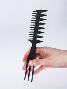 2/3pcs Set Of Texture Comb, Increased Volume Wide Tooth Hair Comb, Fluffy Wide Tooth Curly Hair Comb, Men'S Texture Styling Comb Increased Volume, Double-Sided Tail Wide Tooth Texture Comb, Unisex Hair Styling Tool - Black - View 9