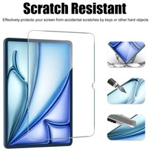 1片钢化玻璃屏幕保护膜，兼容iPad、Galaxy Tab/Pad SE/荣耀Pad/小米Pad、MatePad Air，防刮花，触控灵敏 - 無色 - 查看 4