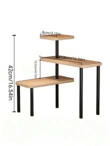 3-Layer Wooden Corner Storage Rack-Space-Saving, Rotatable Kitchen Countertop Organizer | Very Suitable And Kitchen Countertop Organizer, Suitable For Holidays And Gifts, Easy To Assemble, Durable Structure, Simple Style Design, Kitchen Organizer And Storage Rack Ornaments, Seasoning Bottles, Etc., Multifunctional Design, Ample Storage Space, Storage And Storage - Multicolor - View 3