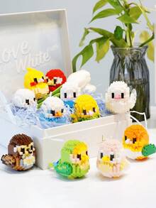 Creative DIY Cartoon Bird Parrot Sparrow Animal 3D Puzzle Assembly Model, Educational Building Blocks, Home Decoration, Perfect For Birthday & Christmas Gift - Multicolor - View 8
