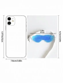 SHEIN 1PC Gel Eye Mask, Light-Blocking, Cool Sleep, Cooling Feeling Crystal Eye Mask, Multi-Functional Soothing Eye Mask, Suitable For Office Nap, Home Travel, Reusable Eye Mask, Back To School Supplies,School Stuff. - Blue - View 8