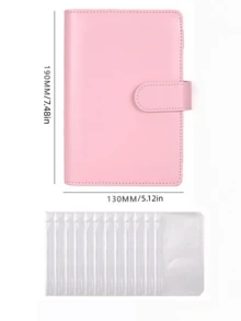 Bộ quà tặng quản lý tài chính gồm 1 bìa + 12 túi đựng sổ kế hoạch tháng, kiểu dáng rời, có khóa kéo, dùng cho năm học mới. - Hồng - Xem 2
