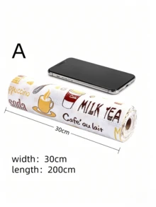 1 Rollo de 30x200cm Forro Multiusos para Cocina - Estampado de dibujos animados lindos, a prueba de humedad y agua, a prueba de aceite, papel protector para cajones, armarios, cocina, estanterías, escritorio. Esenciales para la organización del hogar, útiles para volver al colegio, prácticos para viajes, imprescindibles para dormitorios, protección contra el pelo de mascotas y el polvo, fácil de limpiar y reutilizable. - Multicolor - Ver 8