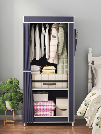 1pc Household Simple Wardrobe, Simple And Space-Saving, Large Capacity Can Store Clothes And Bedding In Layers, Simple Installation, Small Apartment Renters, I Am A Storage Artifact
