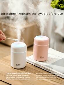 1pc Mini Humidifier Colorful LED Night Light Creative Desktop For Bedroom Car Home Office Portable Small Air Moisturizer - multicolor - View 4
