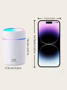 1pc Mini Humidifier Colorful LED Night Light Creative Desktop For Bedroom Car Home Office Portable Small Air Moisturizer - multicolor - View 3