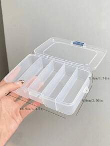 Multi-Compartment Clear Storage Box, Neat Organizer For Hair Clips And Jewelry, Portable For Travel, Ideal Daily Use And Holiday Gift - Multicolor - View 4