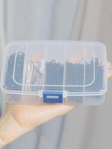 Multi-Compartment Clear Storage Box, Neat Organizer For Hair Clips And Jewelry, Portable For Travel, Ideal Daily Use And Holiday Gift - Multicolor - View 8