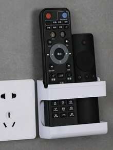 1 Giá đỡ sạc điện thoại gắn tường, hộp đựng điều khiển từ xa, quà tặng Giáng sinh - trắng - Xem 1