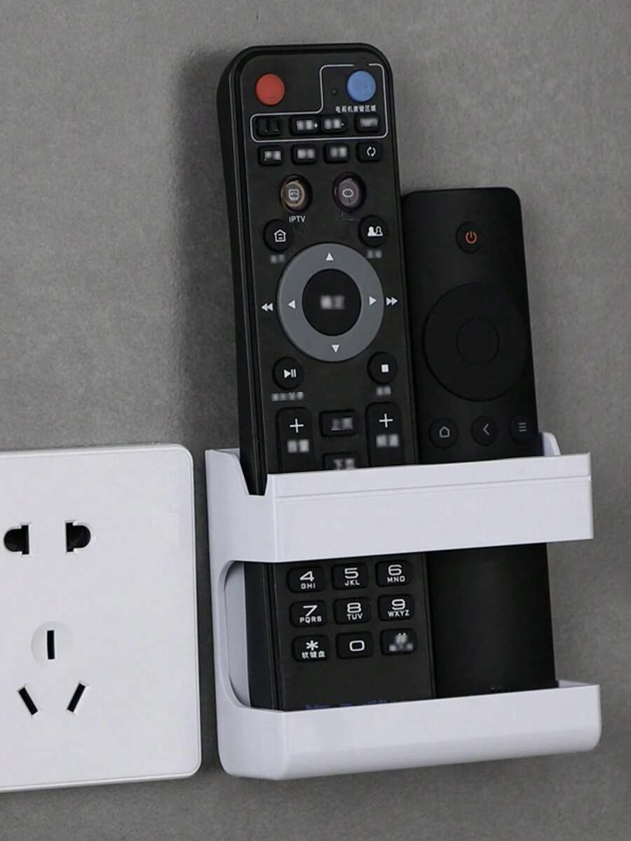 1 Giá đỡ sạc điện thoại gắn tường, hộp đựng điều khiển từ xa, quà tặng Giáng sinh - trắng - Xem 1