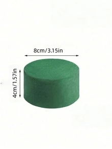 10个/6个/2个圆形花泥块绿色湿花插花套装，适用于DIY婚礼派对中心装饰、情人节、母亲节、生日礼物 - 綠色 - 查看 3
