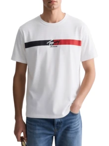 Signature Stripe Men's T-Shirts White - Ecru - View 1